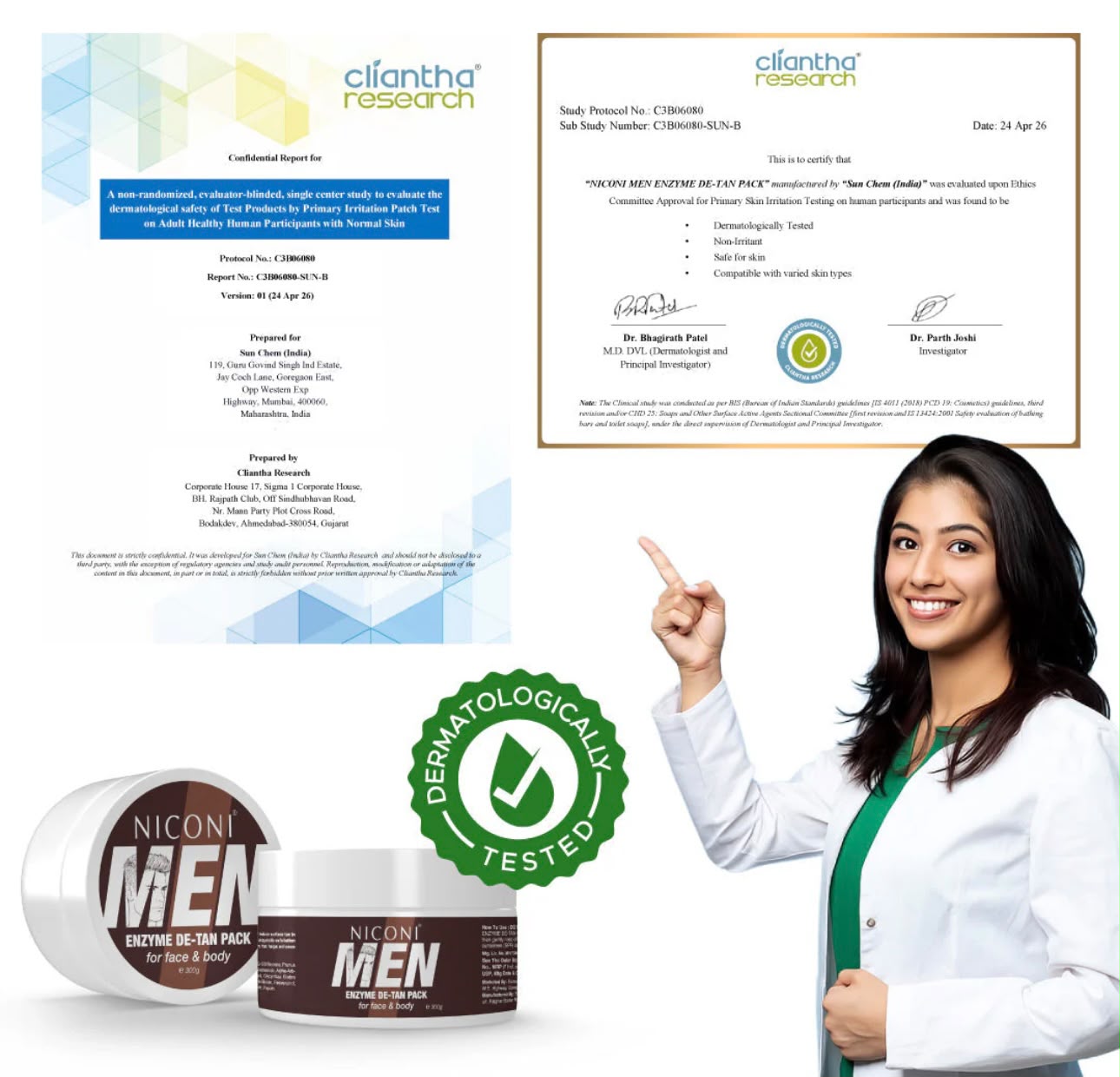 Niconi Men Enzyme De-Tan Pack For Face & Body