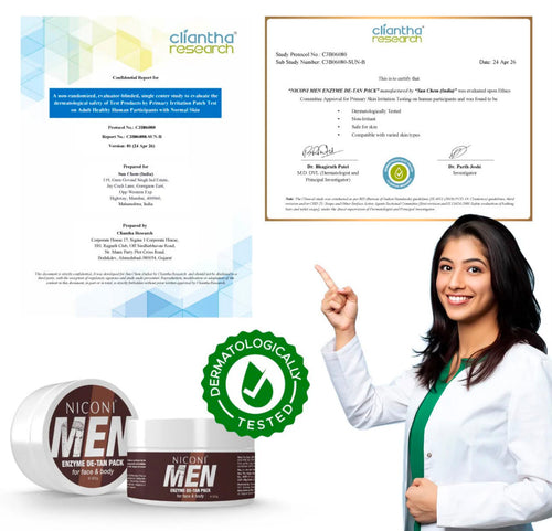 Niconi Men Enzyme De-Tan Pack For Face & Body